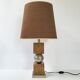 Vintage 1970 lamp in cork & metal