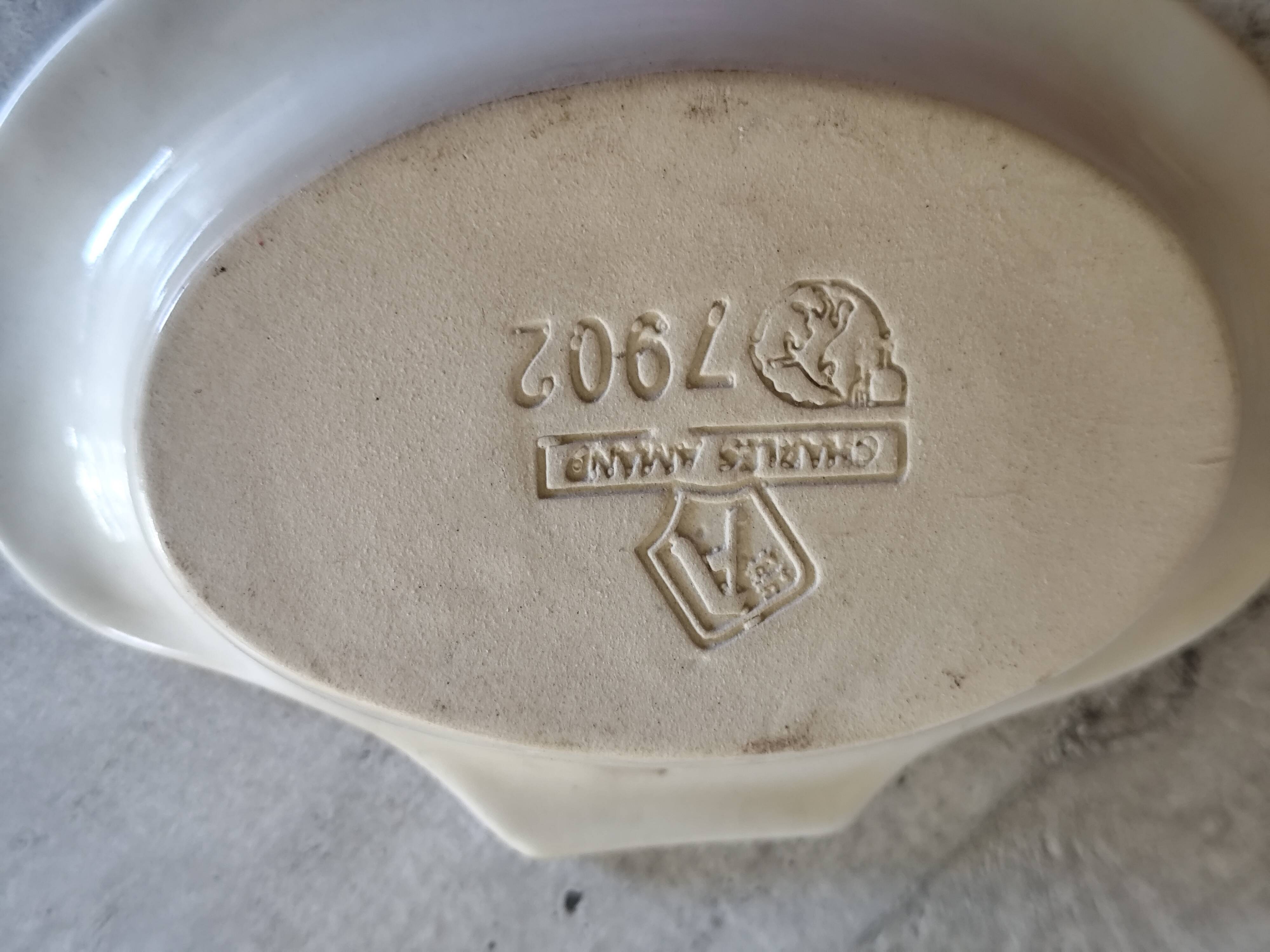 Set of 4 Charles Amand ceramic ramekins