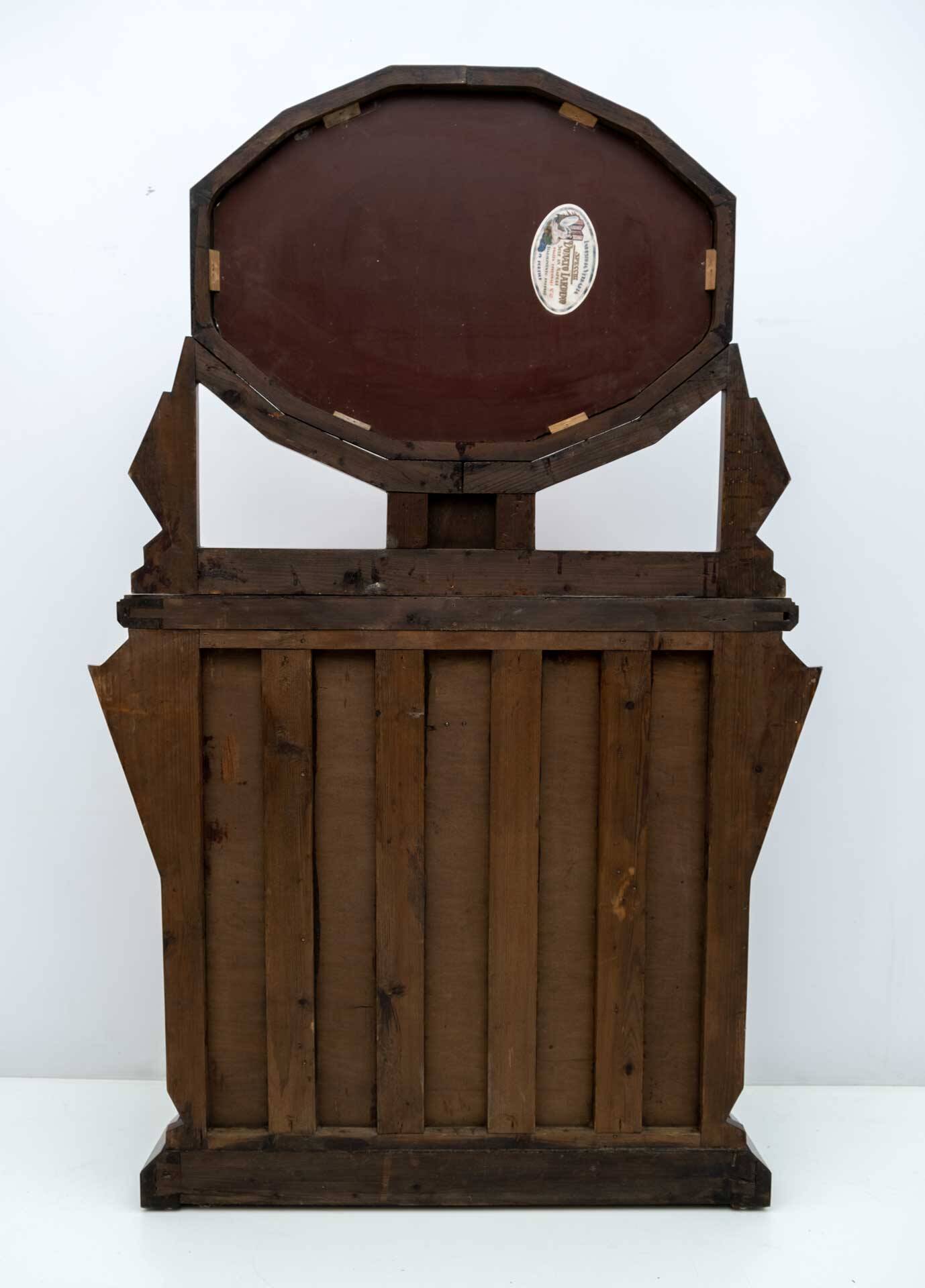Art Deco Italian Walnut Briar Sideboard with Mirror, Early 20th Century