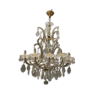Italian crystal murano glass chandelier, 1950s