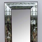 Luigi Brusotti Mid-Century Modern Italian Decorated Mirror, 1940s