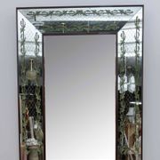 Luigi Brusotti Mid-Century Modern Italian Decorated Mirror, 1940s