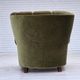 1960s, Danish relax armchair, green furniture velour, original condition.