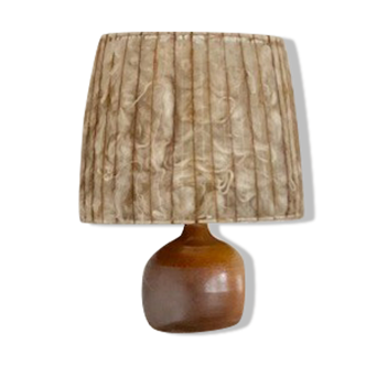 Stoneware foot lamp lampshade vintage wool
