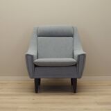 Fauteuil gris, design danois, années 1970, production : Danemark