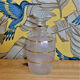 Digestive service in sandblasted glass - carafe and old glasses 50s