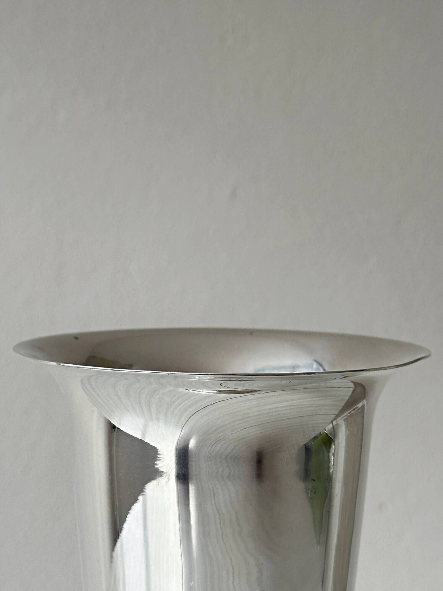 Silver-plated single flower vase