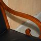 Captain's armchair in leather and cherry wood Grange Paris