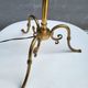 Telescopic floor lamp in gold brass from the 1950s with lampshade.