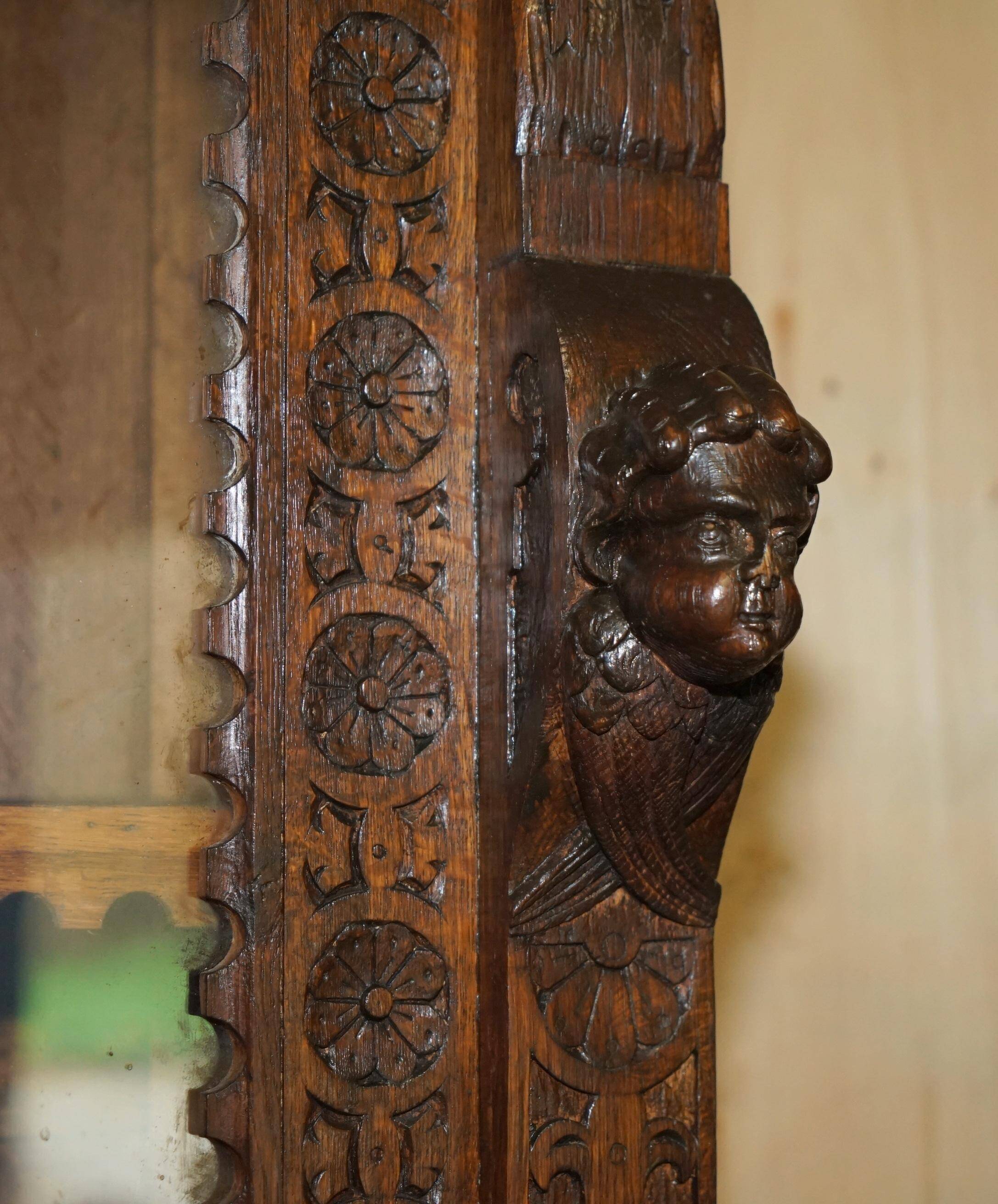 Pair of Victorian Jacobean Gothic Revival bookcases