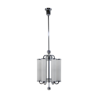 Bauhaus chrome-plated tubular chandelier, 1930s