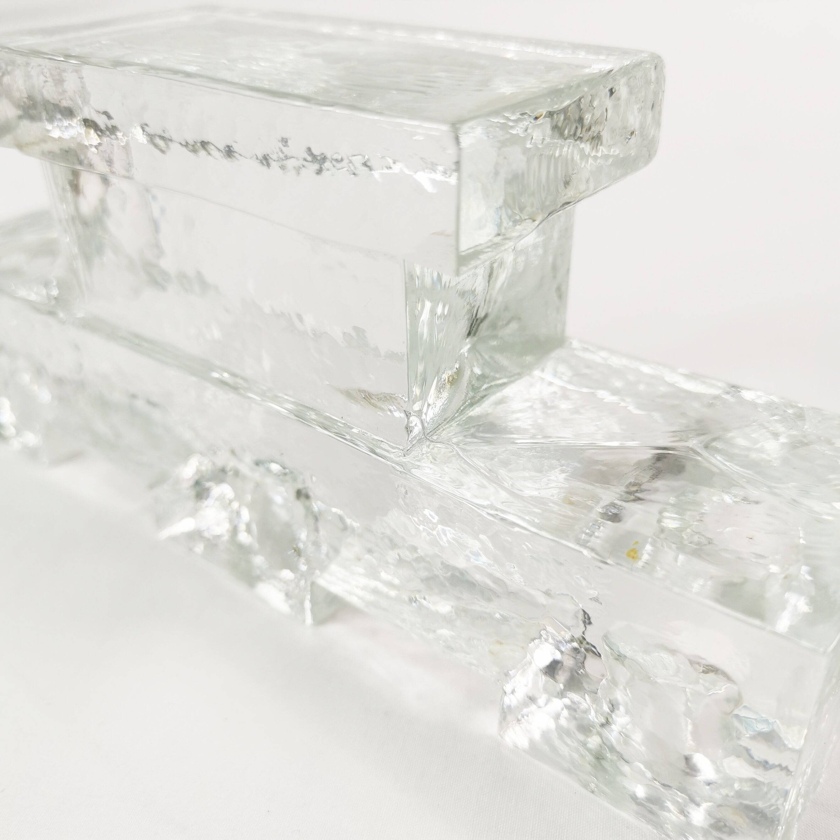 Glass, monumental candlestick, Germany 1960s