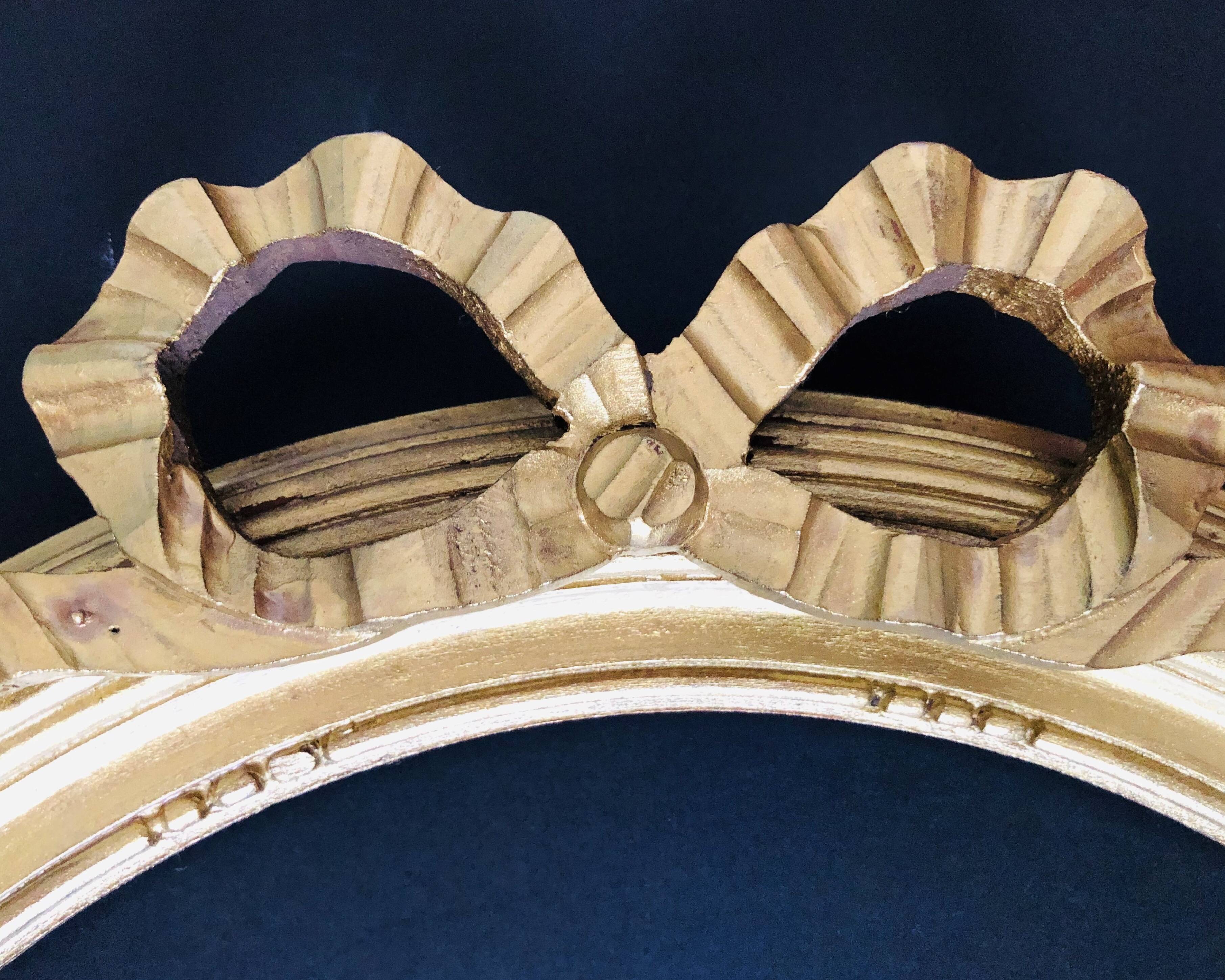 Old gilded carved wooden frame