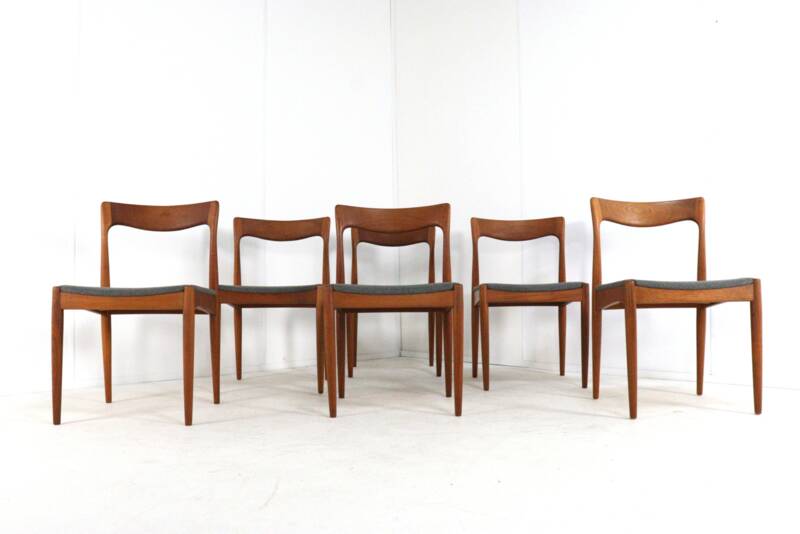 Ensemble de 6 chaises Arne Vodder pour Vamo Møbelfabrik - design danois en teck