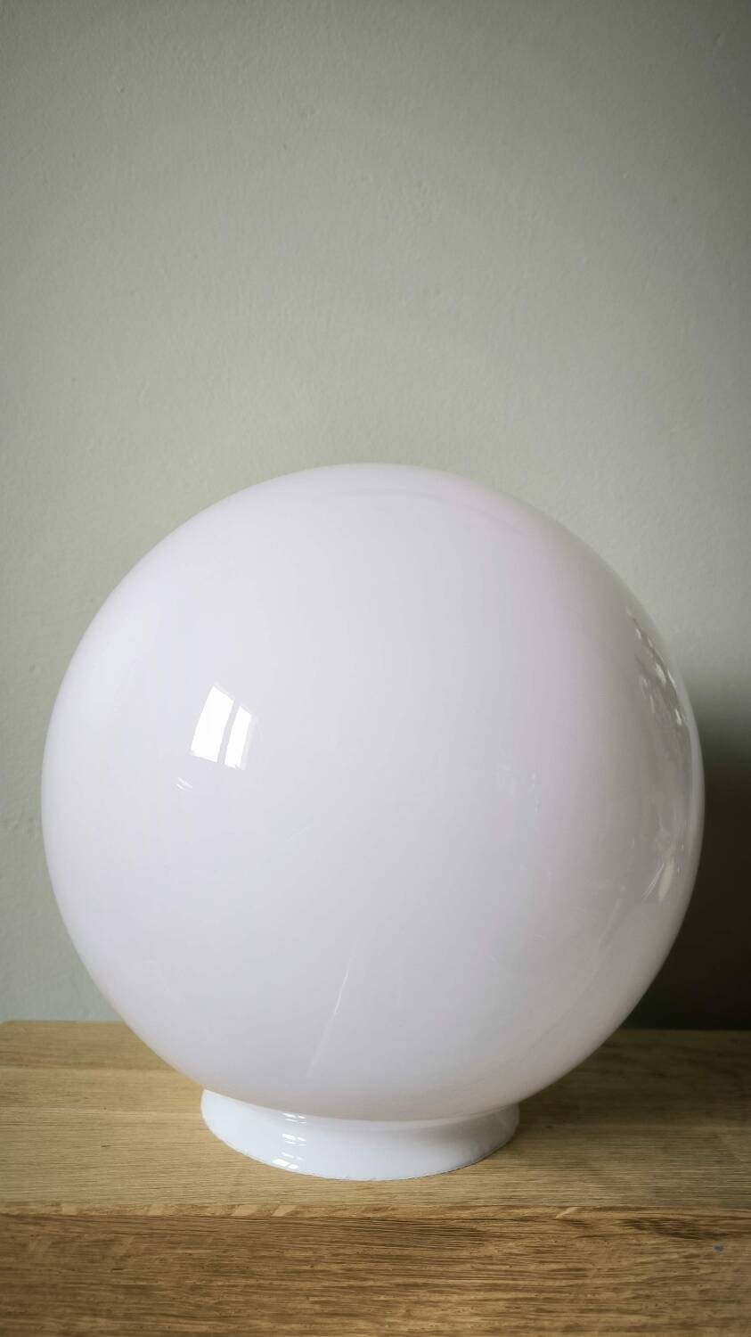 Vintage white opaline round lamp globe pendant ceiling lamp