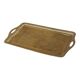 Vintage Oriental Brass Tray with Floral Decoration, 50 cm