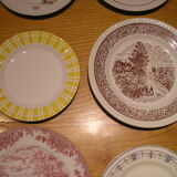 Set of 12 different flat plates