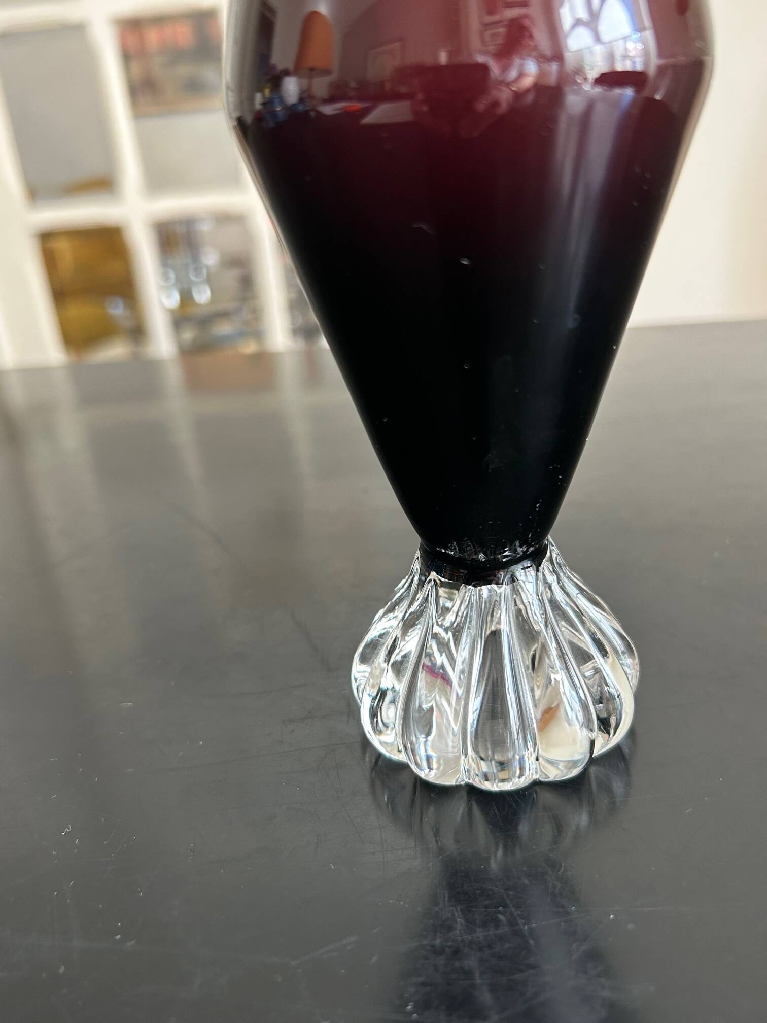 Italian glass vase 1960