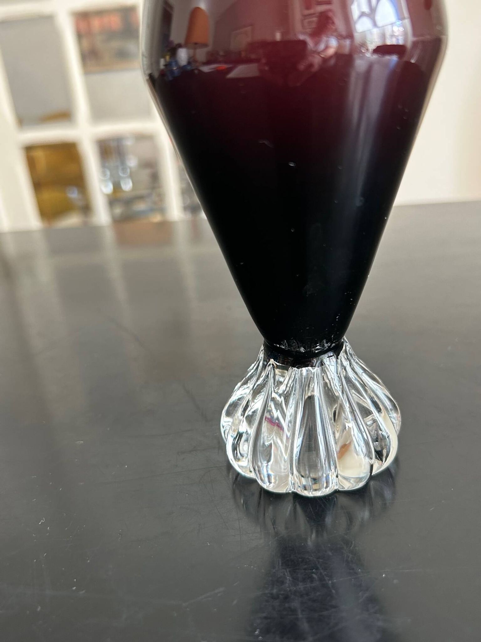 Italian glass vase 1960