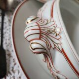 Circa 1900s Pillivuyt Gold 'BM' Monogrammed White Porcelain Soup Tureen