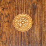 Edwardian revolving bookcase in hardwood with Sheraton inlay.