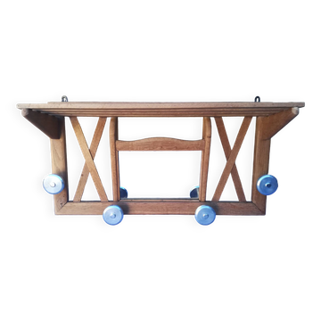 Oak coat rack