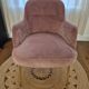 Fauteuil torre 1961 – modèle da vinci 02 – velours rose pâle