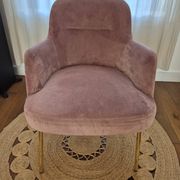 Armchair torre 1961 – model da vinci 02 – pale pink velvet