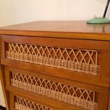 Dresser in rattan feet vintage compass 50s
