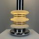 Lampe de table chrome et verre de sapce age par Hustadt Leuchten 1970