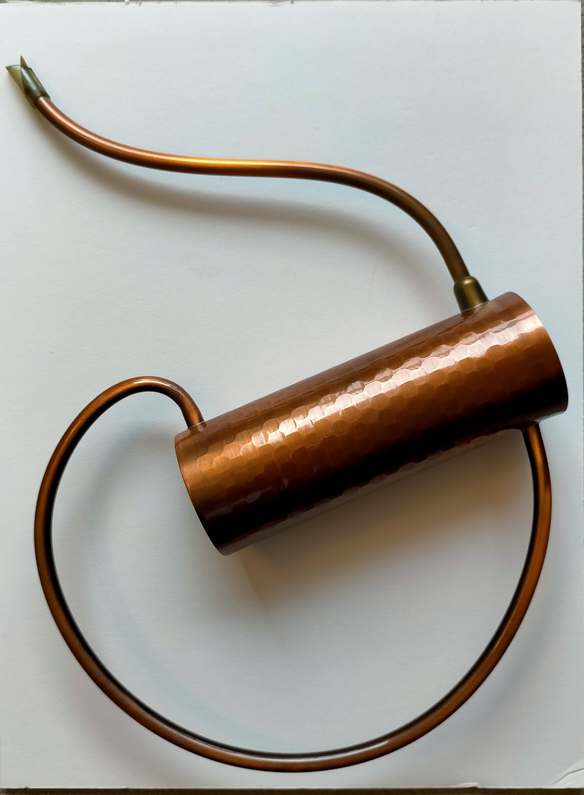 Hammered copper watering can