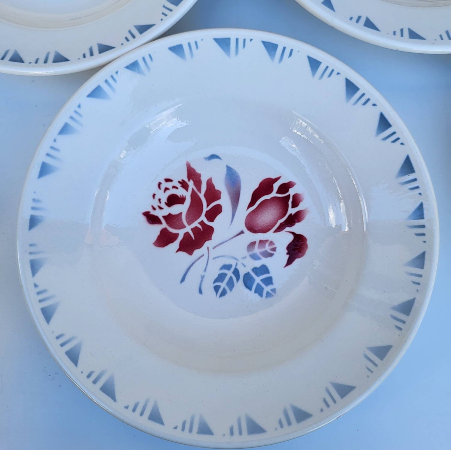 Lot 9 deep plates ▪︎ Art Deco ▪︎ Jane ▪︎ Niderviller