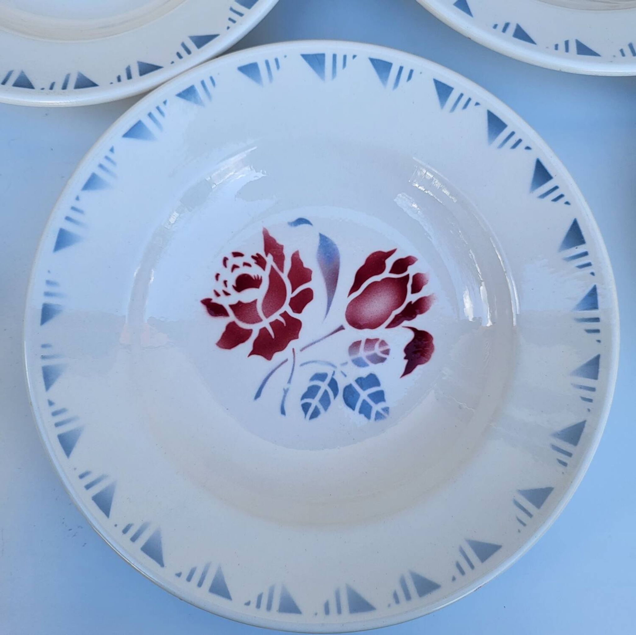 Lot 9 deep plates ▪︎ Art Deco ▪︎ Jane ▪︎ Niderviller