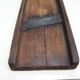 Old kitchen mandolin in wood and iron double blades