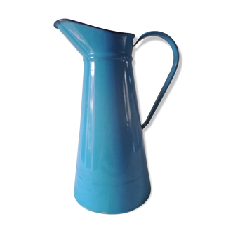 Old broc in blue enamelled sheet metal