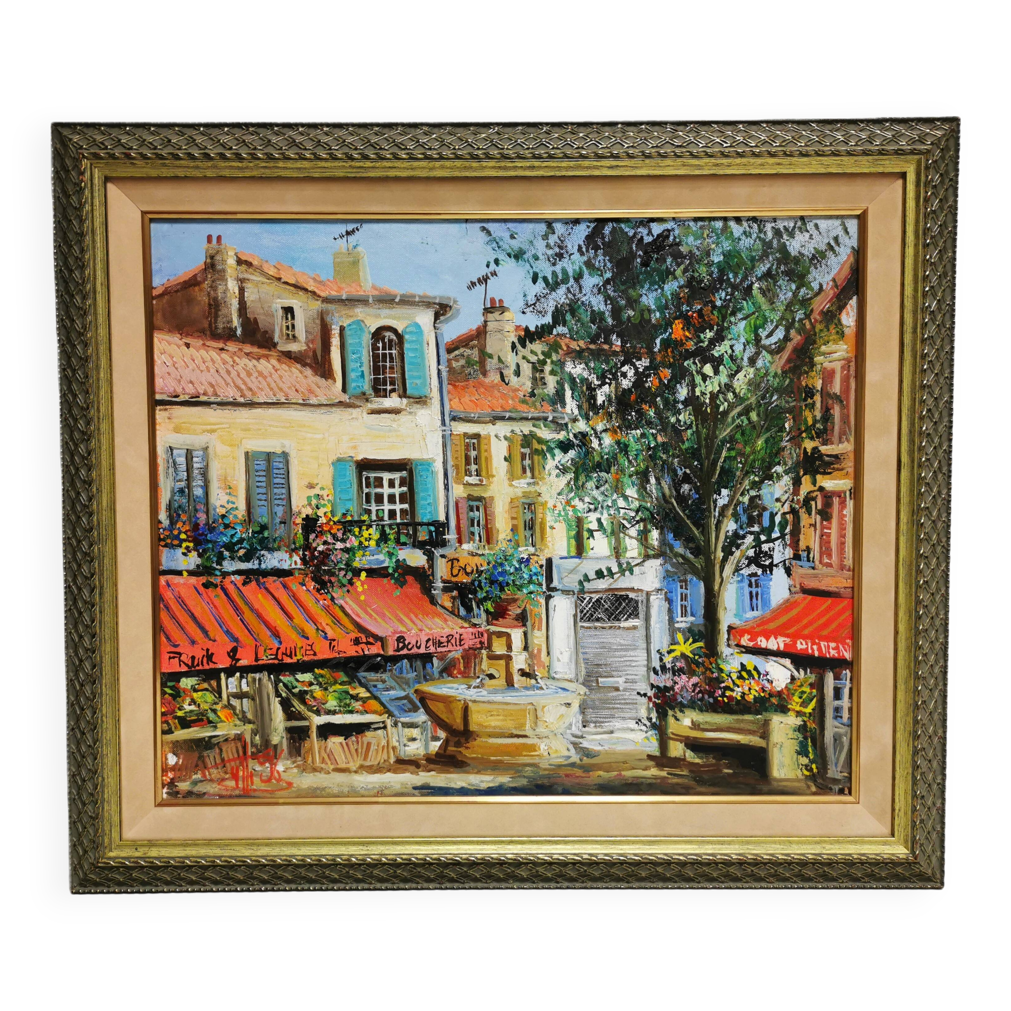 Painting / Oil on canvas signed. Aix en Provence
