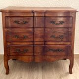 Chest of drawers cherry front crossbow bronze handles