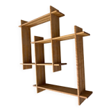 Small vintage modernist asymmetrical wall shelf 1980