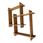 Petite étagère murale asymétrique moderniste vintage 1980