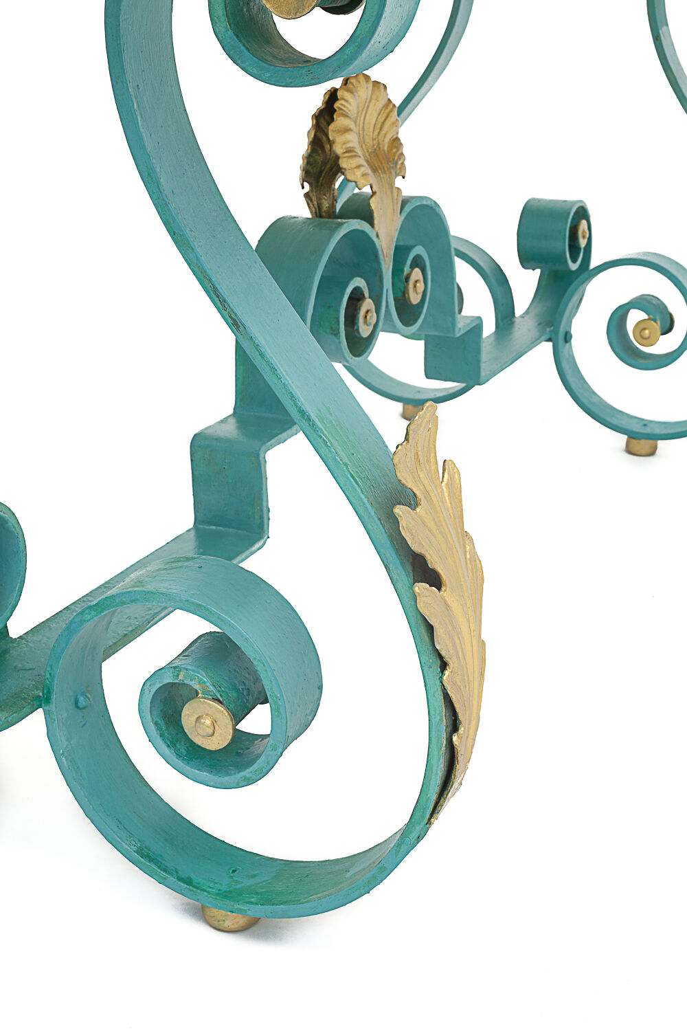 Table basse fer forgé et marbre, 1950