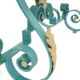 Table basse fer forgé et marbre, 1950