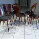 Lot 6 chairs Bistro Baumann mismatched Dove, Mondor