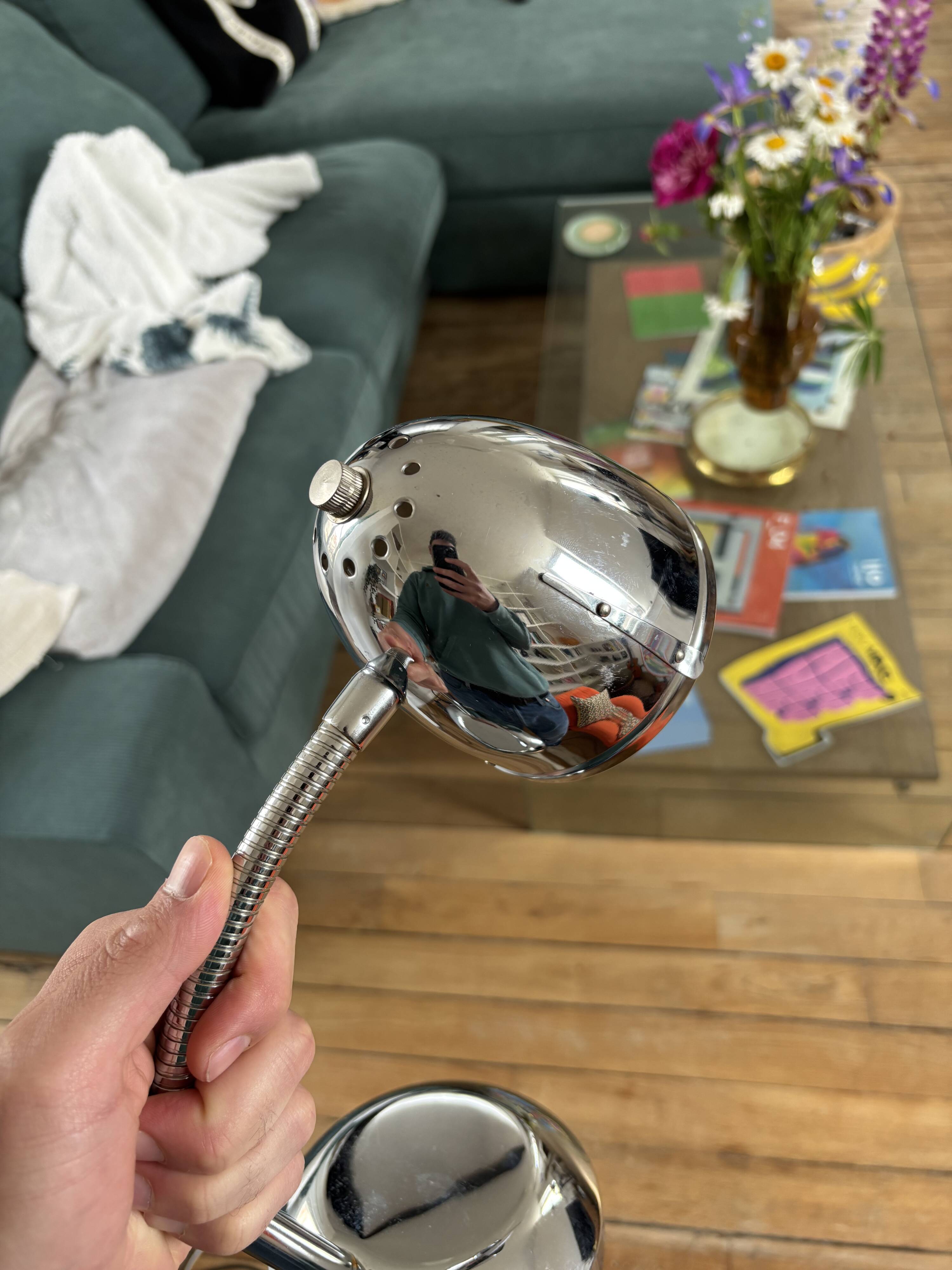 Chrome Space Age Lamp
