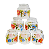 Six verres fleuris