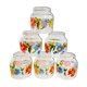 Six verres fleuris