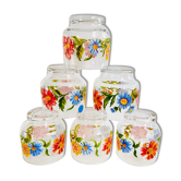Six flower glasses