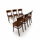 Set of six Authentic antique bentwood chairs, Antonio Volpe