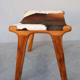 Chair in cowhide with ottoman inspiration Norwegian