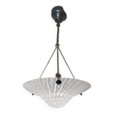 Art Deco chandelier in Clichy uraline glass