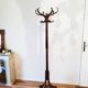 Coat rack on parrot stand, Thonet Baumann style, turned wood, 1950s